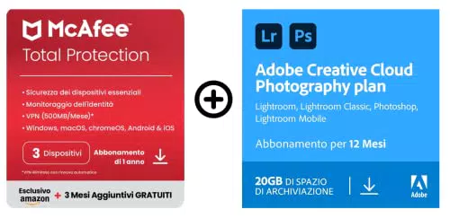 Adobe Creative Cloud 20GB Photo & McAfee Total Protection