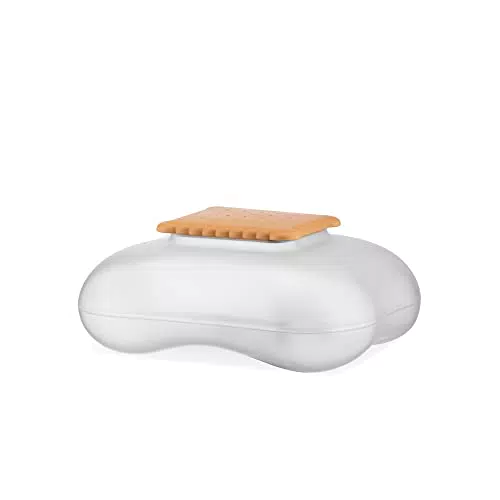 Alessi Mary Biscuit - Biscottiera di Design con Coperchio, Ghiaccio