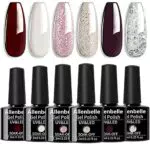 Allenbelle Smalto Semipermante Per Unghie Kit In Gel Uv Led, kit di 6 pezzi