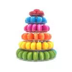 Alzata rotonda a 6 ripiani per macaron, espositore per torte e macaron per matrimoni