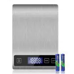 Amazon Brand Eono Bilancia digitale da cucina, in acciaio inossidabile, 10 kg