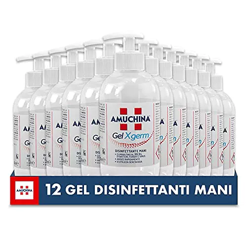Amuchina Gel X-Germ Disinfettante Mani, 12 Flaconi da 250 ml