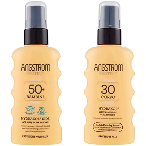 Angstrom Protect Latte Solare in Formato Spray, Protezione Solare Corpo 50+ & Protezione Solare Corpo 30+