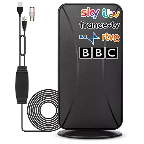 Antenna TV Interna Esterna 460KM Gamma 360° Ricezione del Segnale