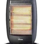 ARDES AR454B HALO 12 Stufa Alogena Oscillante 3 Elementi Riscaldanti - Stufetta Alogena a Basso Consumo Pannello Comandi e Maniglia Trasporto - Stufa Riscaldamento Silenziosa Oscillante - Stufa Nera