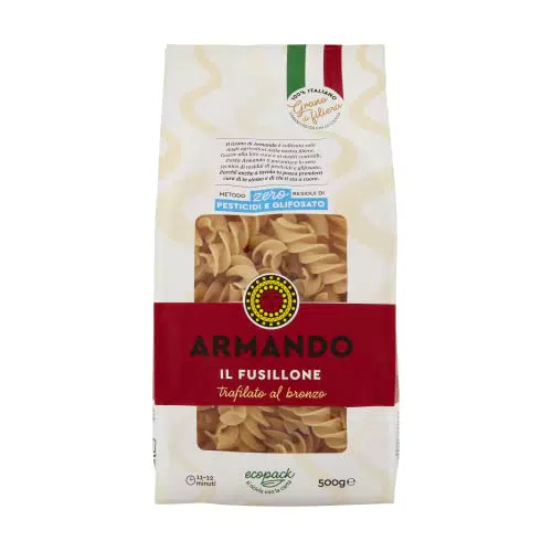 ARMANDO Il Fusillone, Pasta di Semola di Grano Duro di Filiera 100% Italiano - 6 confezioni da 500 gr