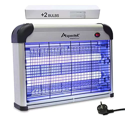 ASPECTEK Lampada Antizanzare 20 Watt con Luce UV