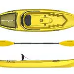 ATLANTIS Kayak - Canoa Ocean Giallo - schienalino + ruotino + pagaia