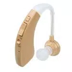 Audioactive Amplificatore acustico digitale ricaricabile leggero in colore beige con controllo del volume e riduzione del rumore