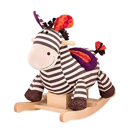 B. toys - Peluche cavalcabile Zebra a dondolo in legno