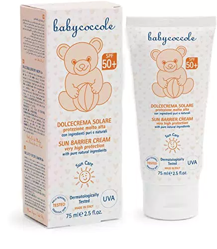 Babycoccole DOLCE CREMA SOLARE BAMBINI SPF 50 PROTEZIONE MOLTO ALTA. Efficace