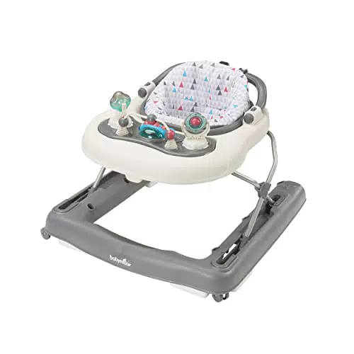 Babymoov A040006 Girello 2 in 1 Evolutivo Primi Passi Zinco/Bianco