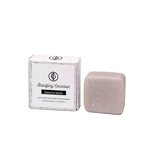 Balsamo Solido Bio Illuminante e Purificante per Capelli Grassi con Lavanda