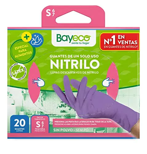 Bayeco Guanti in Nitrile Unisex Adulto, 20 pezzi