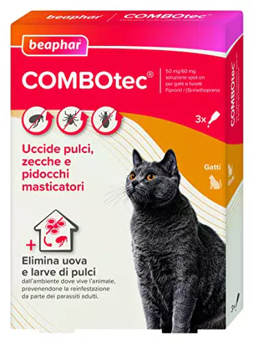 Beaphar COMBOTEC Antiparassitario per Gatti, Protegge da Pulci