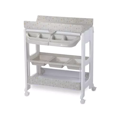 Bebeconfort Dolphy Fasciatoio con Vaschetta per Bagnetto Neonato, grigio
