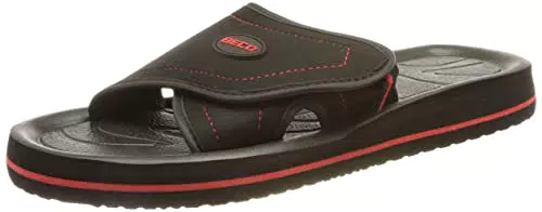 Beco Ciabatte Unisex, Rosso/Nero, 43