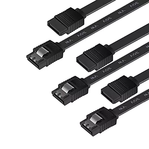 BENFEI Cavo SATA III, 3 Confezioni Cavo SATA III Cavo dati SDD HDD da 6 Gbps diritto con chiusura a scatto Compatibile da 45.7cm per HDD SATA