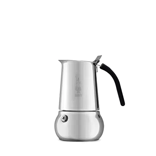 Bialetti Kitty Caffettiera 2 Tazze, Acciaio Inossidabile