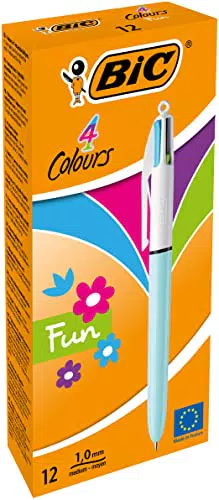 Bic4 Colours Fun Penna a scatto, Punta Media 1, 0 mm