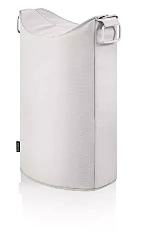 blomus Frisco Portabiancheria in Alluminio Satinato e Fibra Sintetica Colore Sabbia