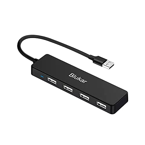 Blukar Hub USB, 4 Porte con Indicatore LED