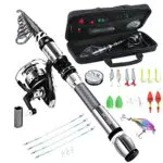 BNTTEAM Set Combinato Canna da Spinning e Mulinello da Pesca Portatile