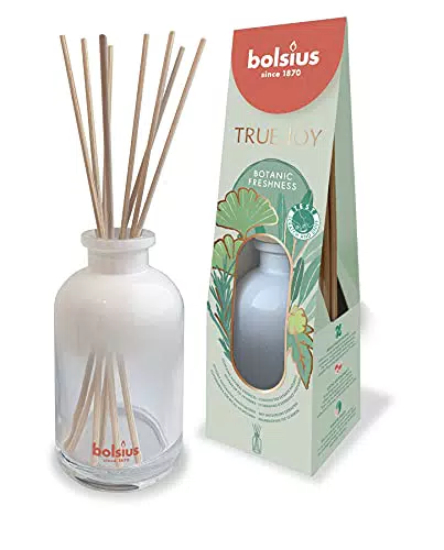 Bolsius True Joy Diffusore di Aromi con 8 Bastoncini - Fragranza Botanic Freshness