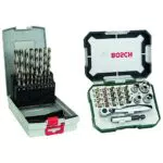 Bosch Professional Set Da 19 Pezzi Di Punte Per Metallo Hss-G Probox E Cricchetto Bosch Da 26 Pezzi
