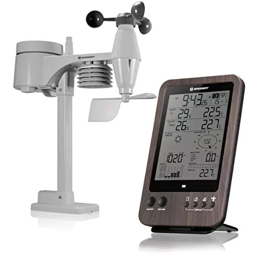 Bresser - Stazione meteorologica 5 in 1, effetto legno