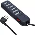 BTicino 3630GB Ciabatta Multipresa Slim6 Appendibile, Nero