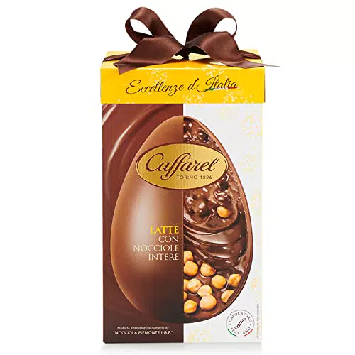 Caffarel Uovo di Pasqua al Cioccolato al Latte con Nocciole Intere IGP