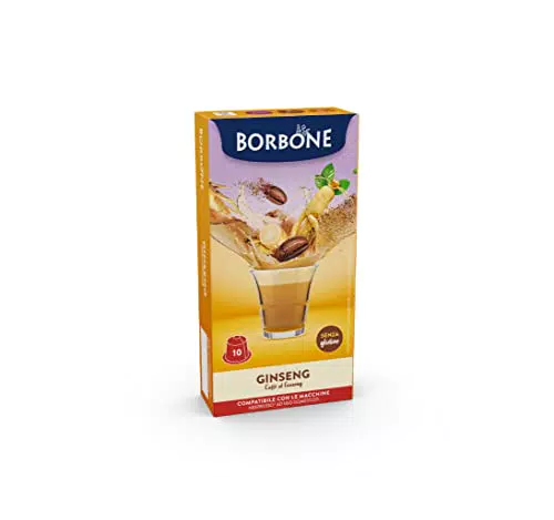 Caffè Borbone Ginseng - Caffè al Ginseng - 60 capsule - Compatibili con le Macchine ad uso domestico Nespresso*