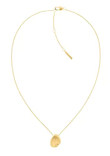 Calvin Klein Collana dal design scultoreo a forma di sassolino, collezione Fascinate, oro giallo