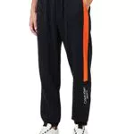 Calvin Klein Pantaloni in felpa colorblock, nero/arancione, L