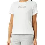 Calvin Klein S/S Girocollo Parte Superiore del Pigiama, bianco, M