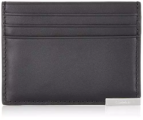 Calvin Klein Targa Moderna Porta Carte 6cc, Portafogli Uomo