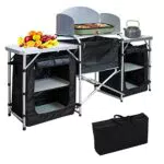 Cecaylie Cucina da campeggio pieghevole con antivento