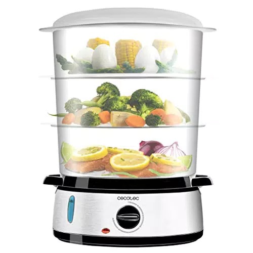 Cecotec Vapovita 3000 Steamer elettrico in acciaio inox con 800 W