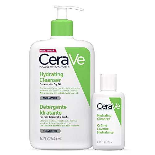 CeraVe Kit Detersione, Detergente Idratante Viso, Per Pelli da Normali a Secche + Detergente Idratante