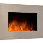 Chemin'Arte 044 - Camino elettrico con effetto fiamma Pure Inox Color Style, Argento