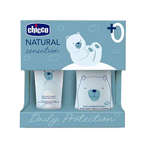 CHICCO Set Cambio con Bagno Shampoo Senza Lacrime 200 ml e Pasta Lenitiva 100 ml per bambini