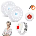 ChunHee Allarme per Anziani a Distanza 2 Ricevitore di Luce Notturna e 1 Pulsante per Orologio SOS 1 Pulsante Cordino