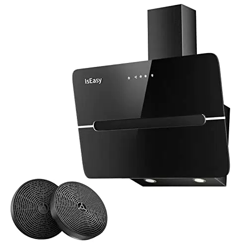 Classe A++ Cappa Aspirante inclinata, 60cm (Nero)
