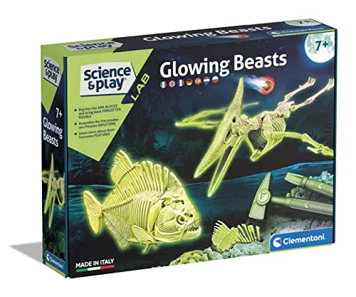 Clementoni - Assembla gli scheletri fosforescenti e guardali illuminarsi al buio.