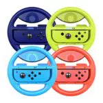 COODIO Volante da Corsa Joy Con, Steering Wheel per Mario Kart 8 Deluxe, 4 Pezzi