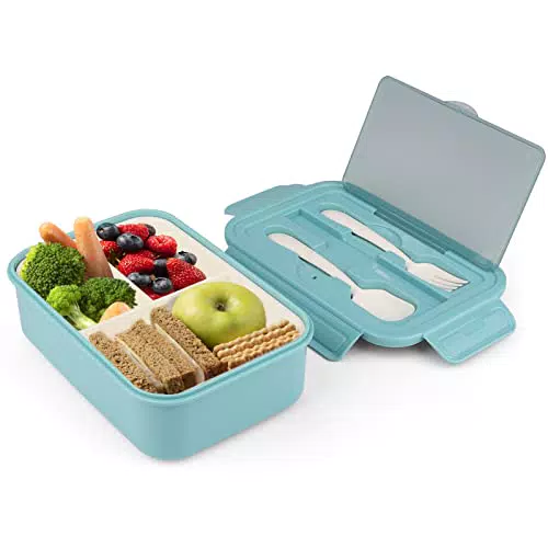 Coolzon Lunch Box, Porta Pranzo per Bambini e Adulti, Blu