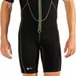 Cressi, Lido Man 2 mm, Muta Shorty in Neoprene High Stretch da uomo, Nero/Verde, 2XL