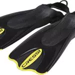 Cressi Palau Saf Pinne Corte Regolabili per Nuoto e Snorkeling, Nero/Giallo, M/L (41/44)