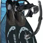 Cressi Pluma Bag, Set per Immersioni, Apnea e Snorkeling, nero/argento